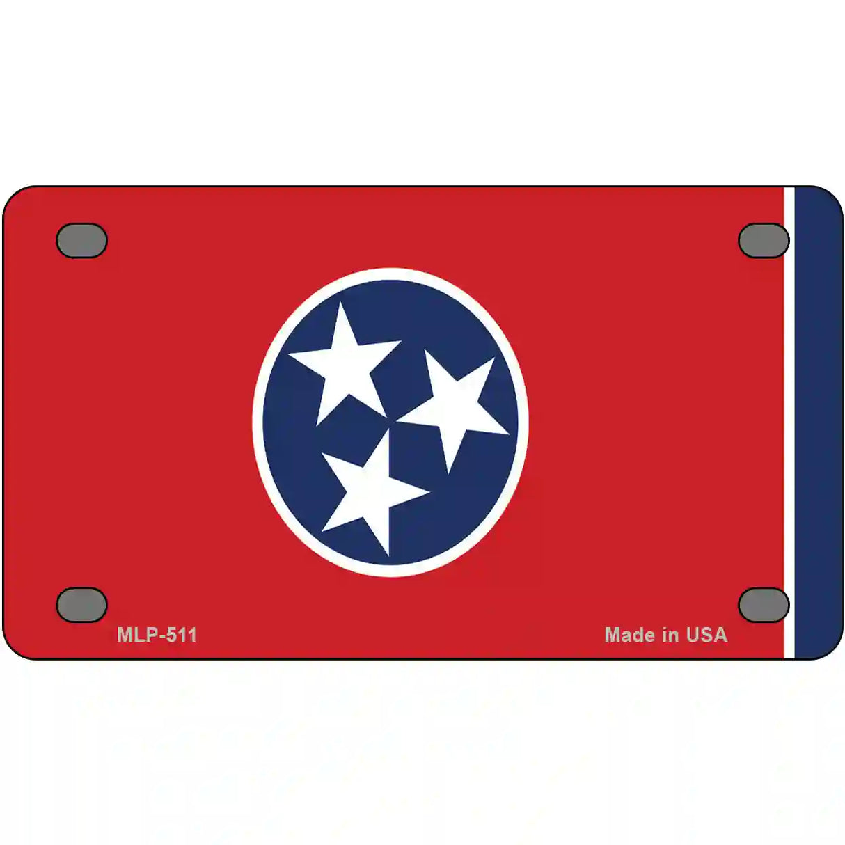 Tennessee State Flag Metal Novelty License Plate 4" x 2.2" (MLP)