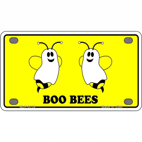 Boo Bees Metal Novelty License Plate 4" x 2.2" (MLP)