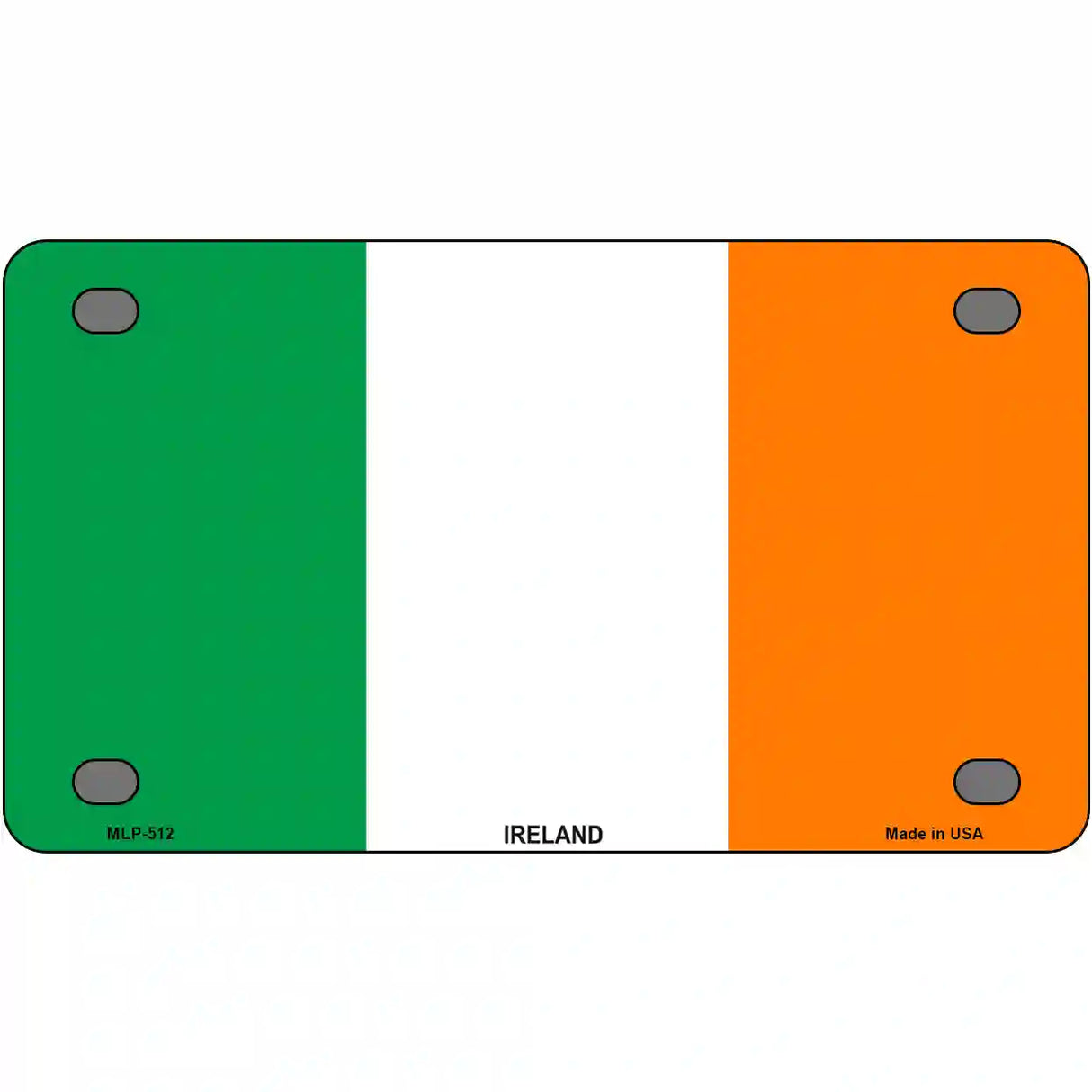 Ireland Flag Metal Novelty License Plate 4" x 2.2" (MLP)