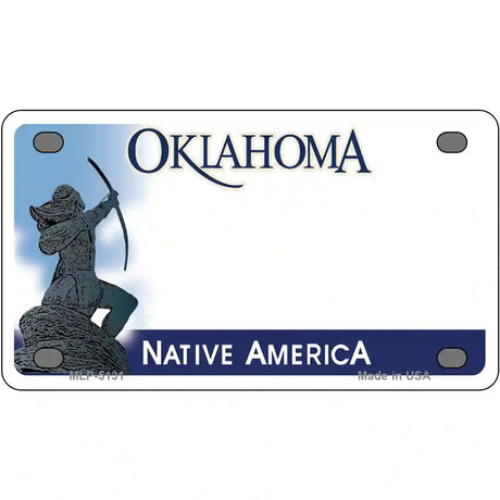 Oklahoma Native America Novelty State Blank Metal License Plate 4" x 2.2" (MLP)