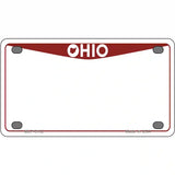 Ohio Red Blank Novelty Metal License Plate 4" x 2.2" (MLP)