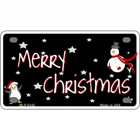 Merry Christmas Metal Novelty License Plate 4" x 2.2" (MLP)