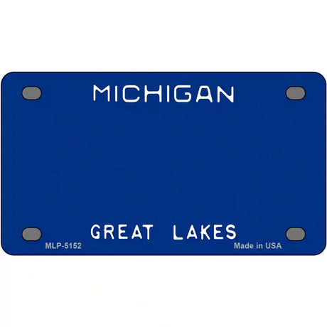 Michigan Great Lakes Plate Novelty State Blank Metal License Plate 4" x 2.2" (MLP)