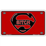 Super Bitch Metal Novelty License Plate 4" x 2.2" (MLP)