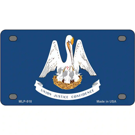 Louisiana State Flag Metal Novelty License Plate 4" x 2.2" (MLP)