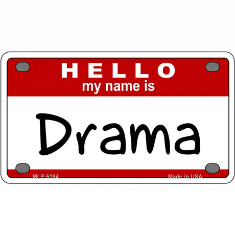 Drama Metal Novelty License Plate 4" x 2.2" (MLP)