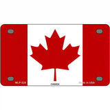 Canadian Flag Metal Novelty License Plate 4" x 2.2" (MLP)