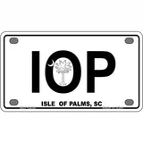 IOP Isle of Palms Metal Novelty License Plate 4" x 2.2" (MLP)