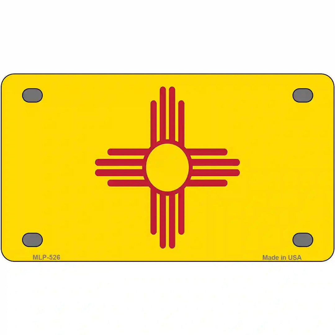 New Mexico State Flag Metal Novelty License Plate 4" x 2.2" (MLP)