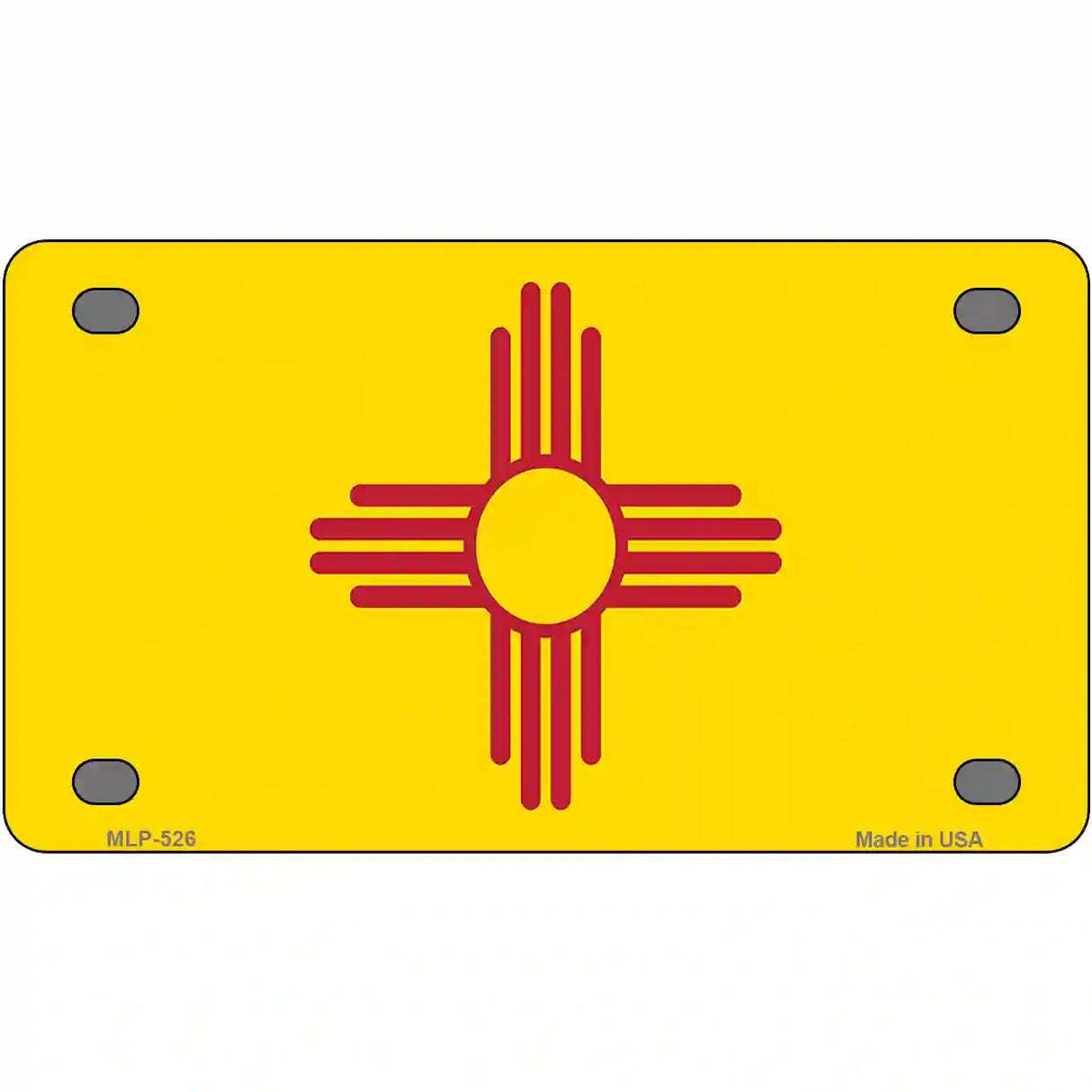 New Mexico State Flag Metal Novelty License Plate 4" x 2.2" (MLP)