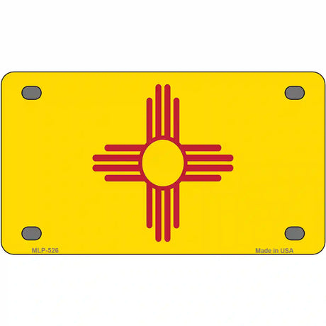 New Mexico State Flag Metal Novelty License Plate 4" x 2.2" (MLP)