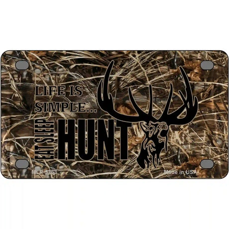 Eat Sleep Hunt Metal Novelty License Plate 4" x 2.2" (MLP)