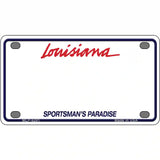 Louisiana Sportsman Blank Plate Metal License Plate 4" x 2.2" (MLP)