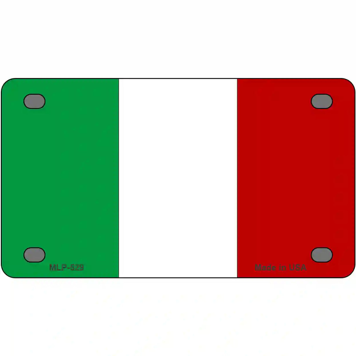 Italy Flag Metal Novelty License Plate 4" x 2.2" (MLP)