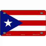 Puerto Rico Flag Metal Novelty License Plate 4" x 2.2" (MLP)