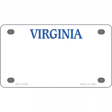 Virginia Blank Novelty Metal License Plate 4" x 2.2" (MLP)