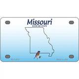 Missouri Blue Blank Novelty Metal License Plate 4" x 2.2" (MLP)