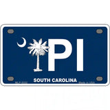 PI South Carolina Metal Novelty License Plate 4" x 2.2" (MLP)