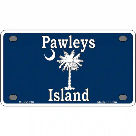 Pawleys Island Blue Metal Novelty License Plate 4" x 2.2" (MLP)