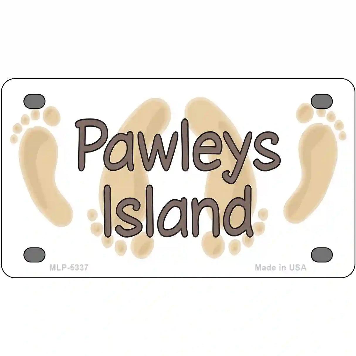 Pawleys Island Foots Metal Novelty License Plate 4" x 2.2" (MLP)