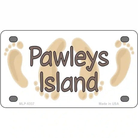 Pawleys Island Foots Metal Novelty License Plate 4" x 2.2" (MLP)