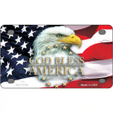 God Bless America Eagle Novelty Metal License Plate 4" x 2.2" (MLP)