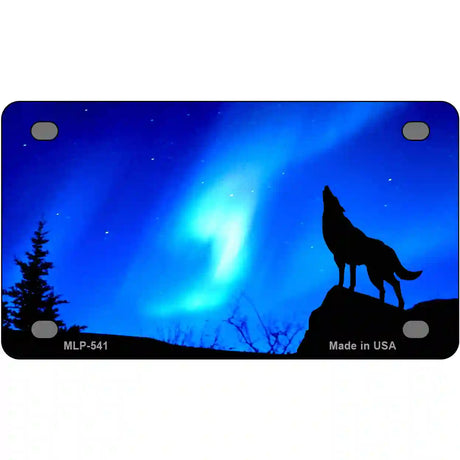 Wolf Metal Novelty License Plate 4" x 2.2" (MLP)