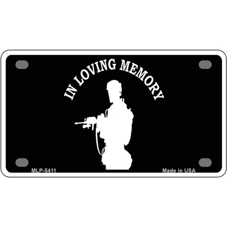 In Loving Memory Standing Novelty Metal License Plate 4" x 2.2" (MLP)