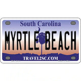 Myrtle Beach South Carolina Metal Novelty License Plate 4" x 2.2" (MLP)