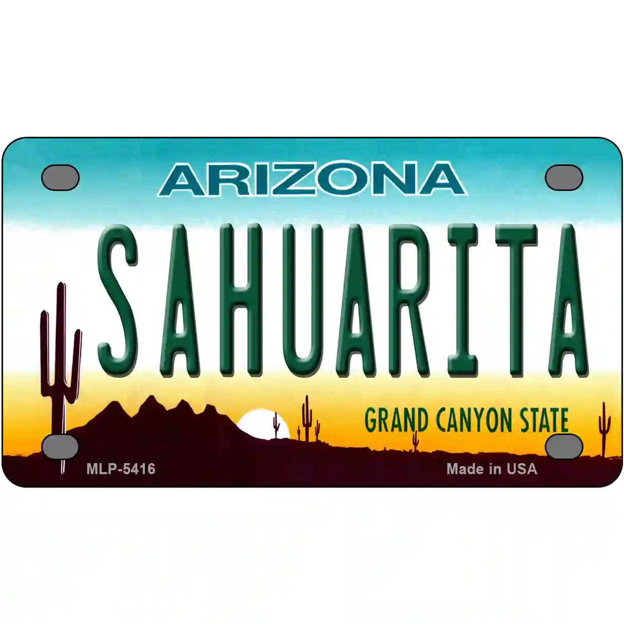 Sahuarita Arizona Novelty Metal License Plate 4" x 2.2" (MLP)