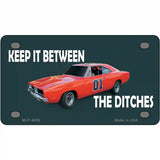 Between The Ditches Metal Novelty License Plate 4" x 2.2" (MLP)