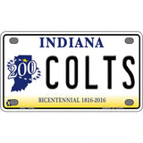 Colts Indiana Bicentennial Novelty Metal License Plate 4" x 2.2" (MLP)