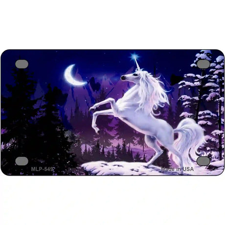 Unicorn Metal Novelty License Plate 4" x 2.2" (MLP)