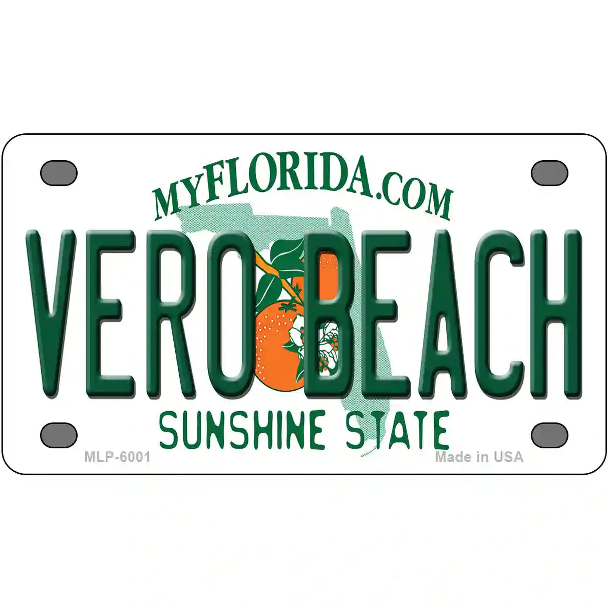 Vero Beach Florida Novelty Metal License Plate 4" x 2.2" (MLP)