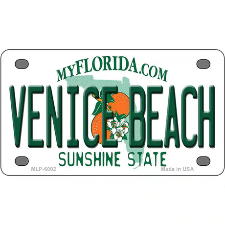 Venice Beach Florida Novelty Metal License Plate 4" x 2.2" (MLP)