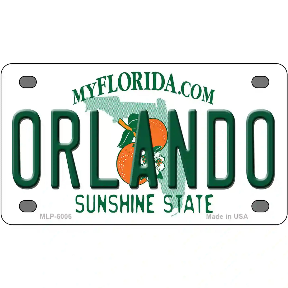 Orlando Florida Novelty Metal License Plate 4" x 2.2" (MLP)