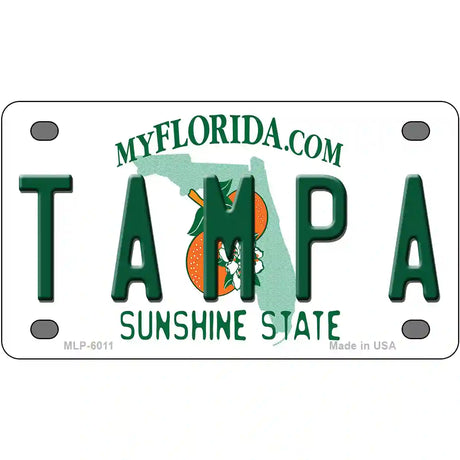 Tampa Florida Novelty Metal License Plate 4" x 2.2" (MLP)