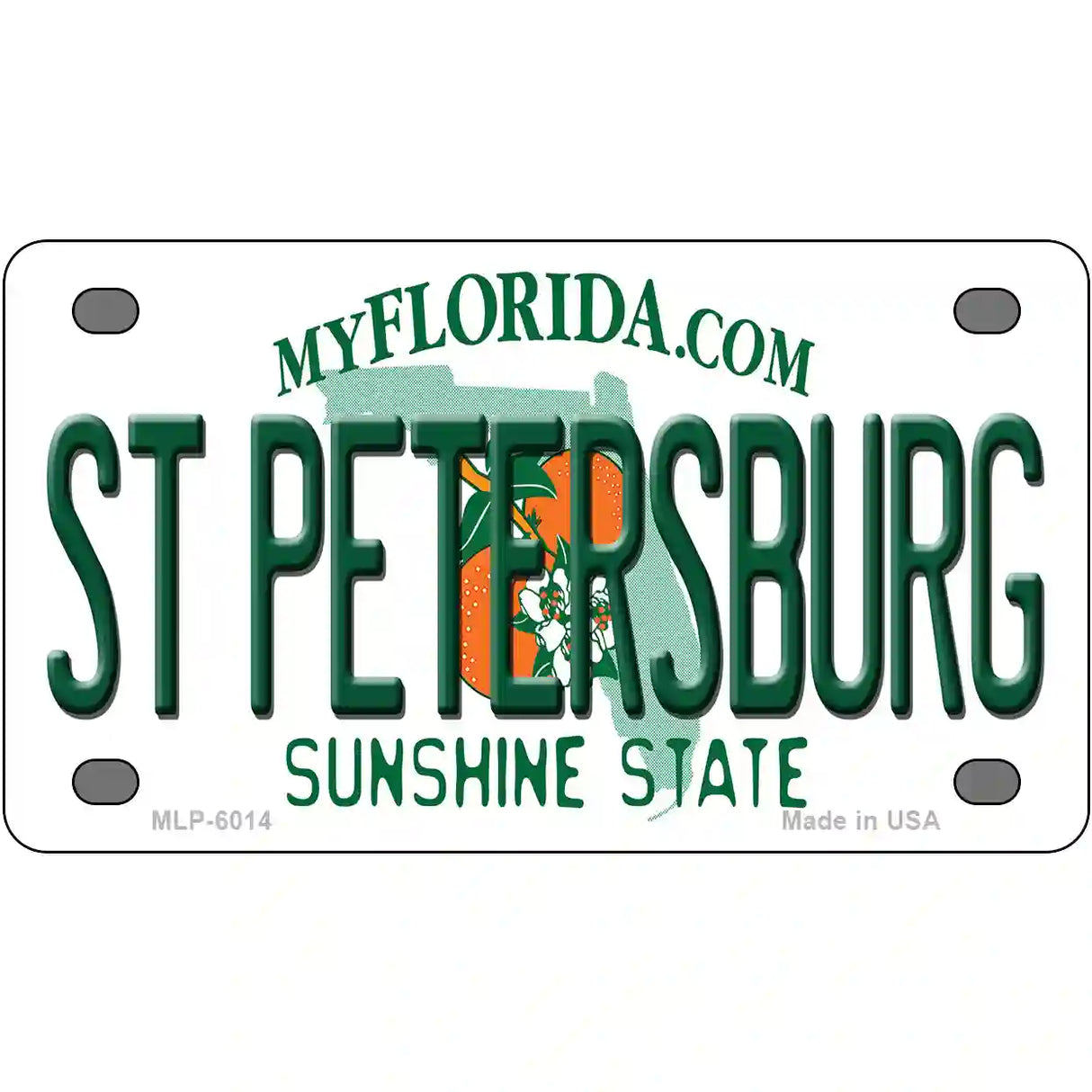 St Petersburg Florida Novelty Metal License Plate 4" x 2.2" (MLP)