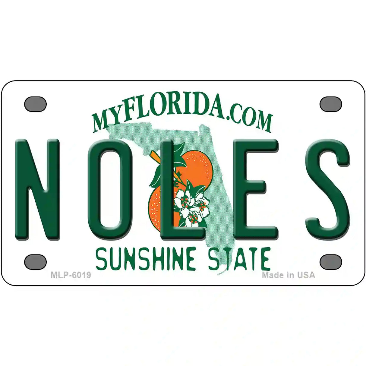 Noles Florida Novelty Metal License Plate 4" x 2.2" (MLP)