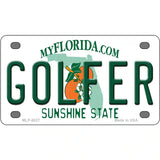 Golfer Florida Novelty Metal License Plate 4" x 2.2" (MLP)