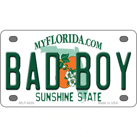 Bad Boy Florida Novelty Metal License Plate 4" x 2.2" (MLP)