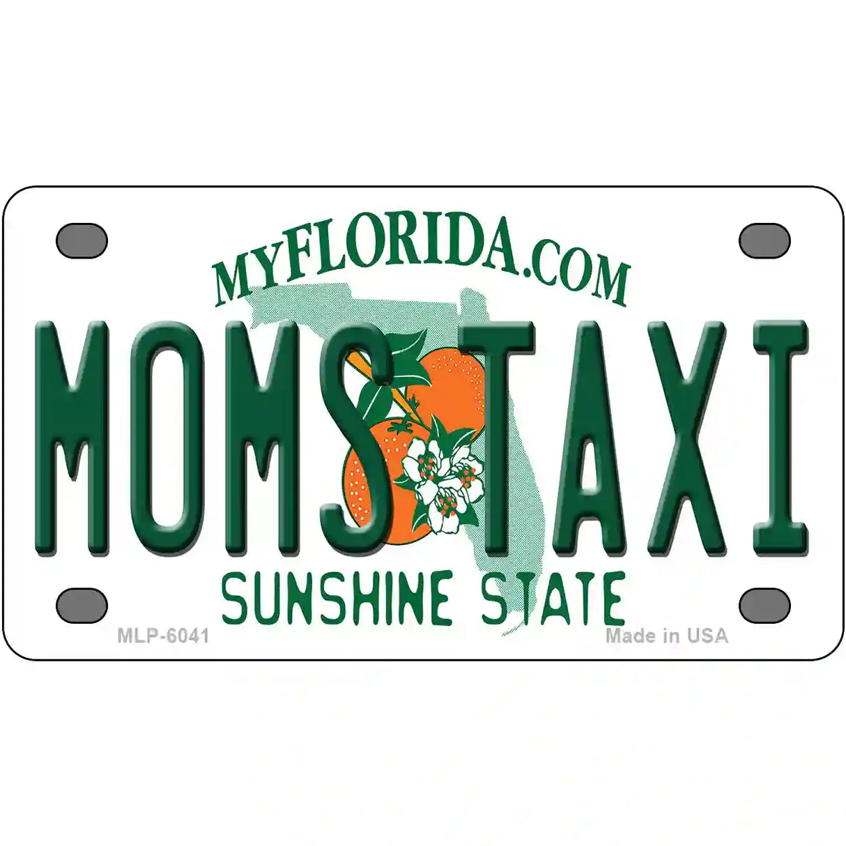 Moms Taxi Florida Novelty Metal License Plate 4" x 2.2" (MLP)