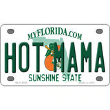 Hot Mama Florida Novelty Metal License Plate 4" x 2.2" (MLP)