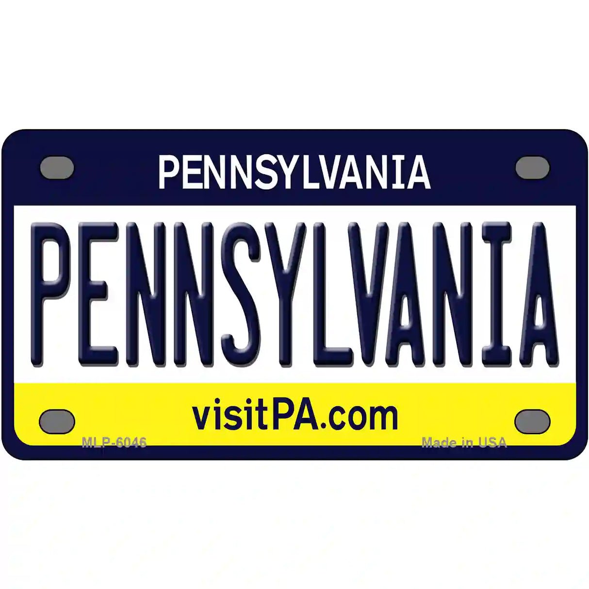 Pennsylvania State Novelty Metal License Plate 4" x 2.2" (MLP)