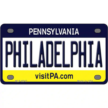 Philadelphia Pennsylvania State Novelty Metal License Plate 4" x 2.2" (MLP)