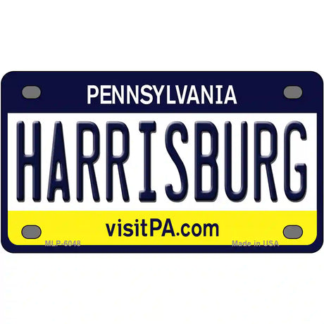 Harrisburg Pennsylvania State Novelty Metal License Plate 4" x 2.2" (MLP)