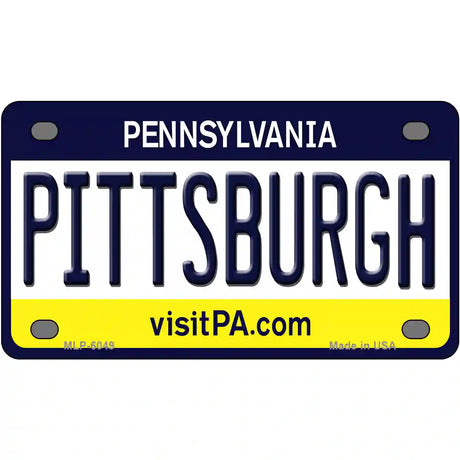 Pittsburgh Pennsylvania State Novelty Metal License Plate 4" x 2.2" (MLP)