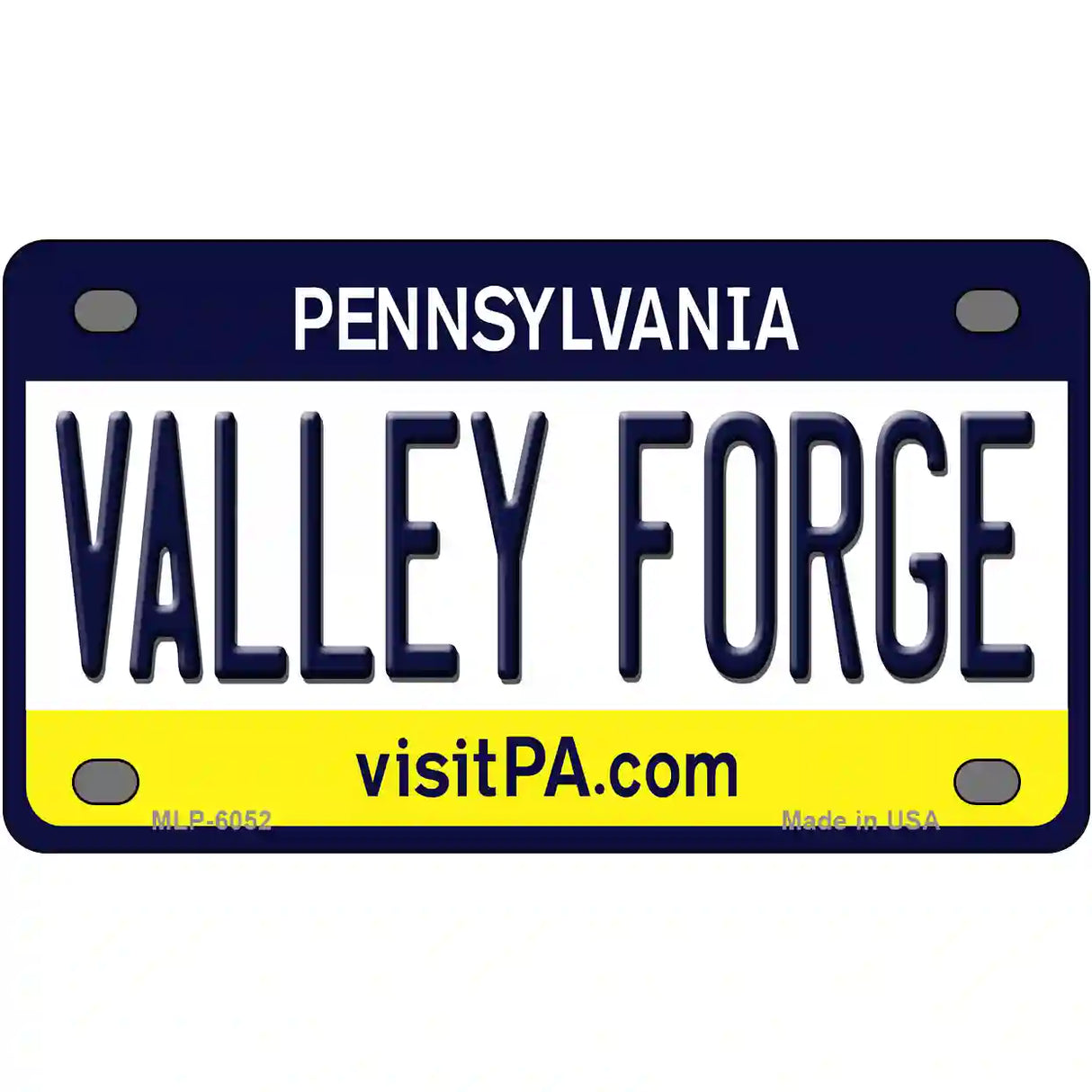 Valley Forge Pennsylvania State Novelty Metal License Plate 4" x 2.2" (MLP)