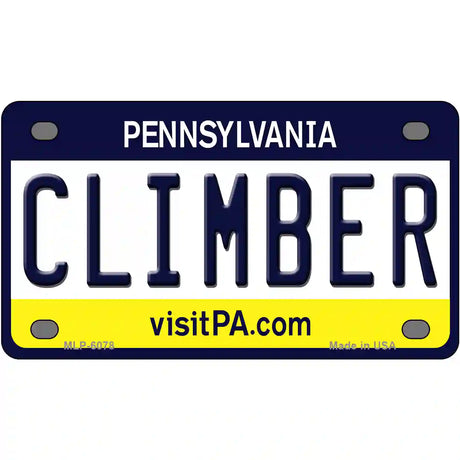 Climber Pennsylvania State Novelty Metal License Plate 4" x 2.2" (MLP)