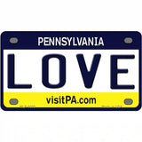 Love Pennsylvania State Novelty Metal License Plate 4" x 2.2" (MLP)